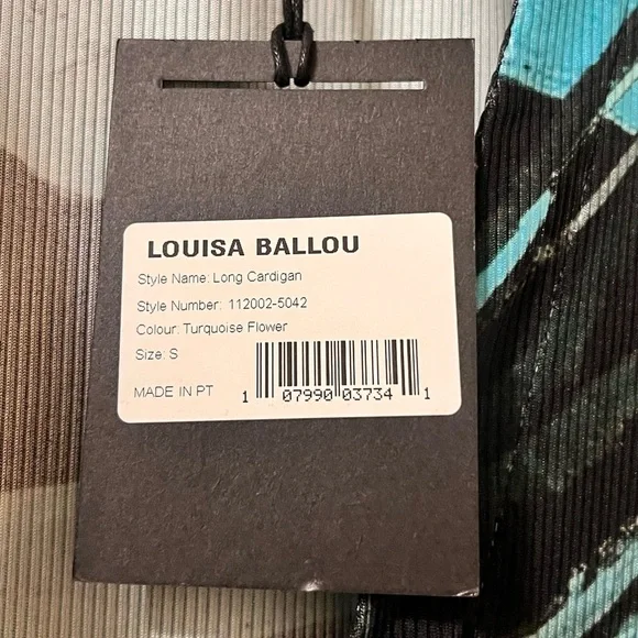 Louisa Ballou Cardigan Long Sleeve Ribbed Knit Y2K 90s Vintage Top Shirt Sz S - Picture 8 of 9